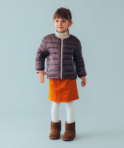 こども ビームス（コドモビームス）の「こども ビームス / インナーダウン ブルゾン 23（100～160cm）（ダウンジャケット/コート・キッズ・ダークグリーン/パープル・100/110/120/130/140/150/160）」の9枚目の写真