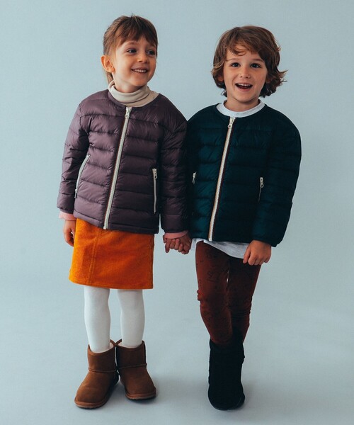 こども ビームス（コドモビームス）の「こども ビームス / インナーダウン ブルゾン 23（100～160cm）（ダウンジャケット/コート・キッズ・ダークグリーン/パープル・100/110/120/130/140/150/160）」の10枚目の写真