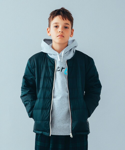 こども ビームス（コドモビームス）の「こども ビームス / インナーダウン ブルゾン 23（100～160cm）（ダウンジャケット/コート・キッズ・ダークグリーン/パープル・100/110/120/130/140/150/160）」の11枚目の写真
