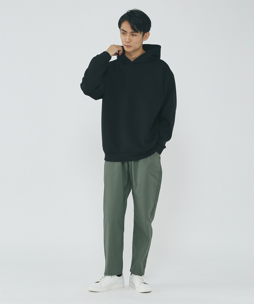 MYSELF ABAHOUSE（マイセルフアバハウス）の「ソフトクッション ダンボールニット プルオーバー パーカー（パーカー・メンズ・ブラック/グレイッシュベージュ/チャコールグレー/ダークグリーン/アイボリー・L/LL/M）」の6枚目の写真