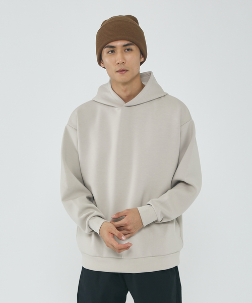 MYSELF ABAHOUSE（マイセルフアバハウス）の「ソフトクッション ダンボールニット プルオーバー パーカー（パーカー・メンズ・ブラック/グレイッシュベージュ/チャコールグレー/ダークグリーン/アイボリー・L/LL/M）」の8枚目の写真