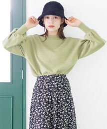 mysty woman | 【WEB限定カラー有】ボリュームスリーブハイネックニット　978476(ニット/セーター)