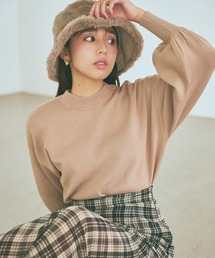 mysty woman | 【WEB限定カラー有】ボリュームスリーブハイネックニット 978476(ニット/セーター)