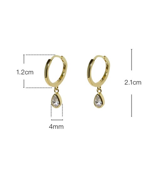 LA VORAGINE(ラ ヴォラジネ)の「金属アレルギー対応エコジルコンピアス(ピアス(両耳用)・レディース・シルバー/ゴールド・FREE)」の11枚目の写真