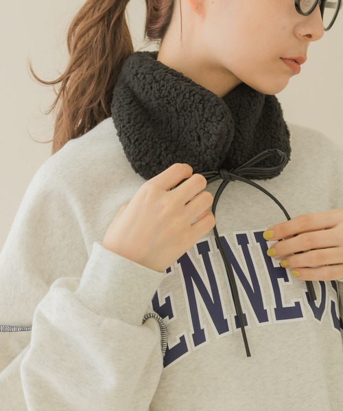 SMELLY（スメリー）の「ストラップボアイヤーマフ（イヤーマフ・レディース・ベージュ/ブラック・FREE）」の14枚目の写真