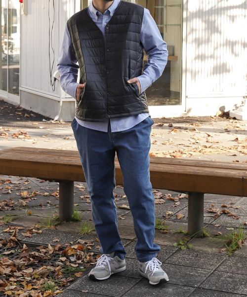 ZIP FIVE（ジップファイブ）の「【ZIP FIVE】 キルト Vネック インナー 中綿 ダウン ベスト 【撥水加工】（ダウンベスト・メンズ・ダークグレー/ネイビー/ブラック・LARGE/X-LARGE/MEDIUM）」の6枚目の写真