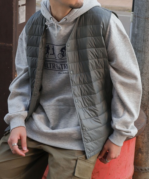 ZIP FIVE（ジップファイブ）の「【ZIP FIVE】 キルト Vネック インナー 中綿 ダウン ベスト 【撥水加工】（ダウンベスト・メンズ・ダークグレー/ネイビー/ブラック・LARGE/X-LARGE/MEDIUM）」の10枚目の写真