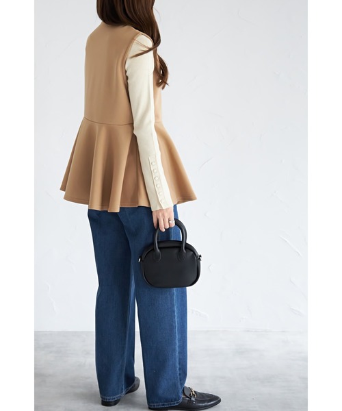 &. NOSTALGIA（アンドドットノスタルジア）の「【ZOZO限定】袖ボタンタートルニットプルオーバー（ニット/セーター・レディース・アイボリー/ブラック/ホワイト×ブラック/グレー・FREE）」の6枚目の写真