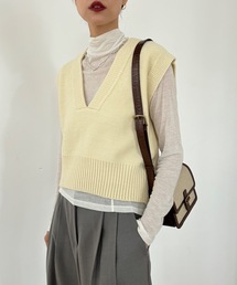 Didot.showroom | Vネック クロップド ベスト(ベスト)