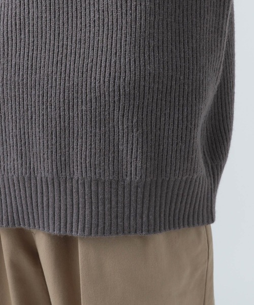 BAYFLOW(ベイフロー)の「ハーフジップ畦編みニット(ニット/セーター・メンズ・チャコール/ネイビー・MEDIUM/LARGE)」の16枚目の写真