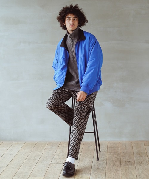 BAYFLOW(ベイフロー)の「ハーフジップ畦編みニット(ニット/セーター・メンズ・チャコール/ネイビー・MEDIUM/LARGE)」の22枚目の写真
