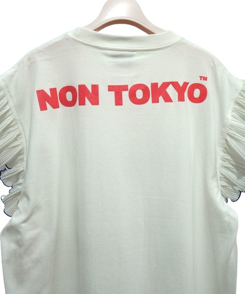 NON TOKYO/ノントーキョー/フリルスリーブTシャツ ホワイト