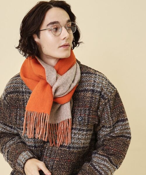 THE SHOP TK (ザ ショップ ティーケー )の「◆ファインウールリバーシブルマフラー(マフラー・メンズ・ブルー系その他4/ブルー系その他6/ブラック系2/グレー系4/オレンジ系その他5・00)」の8枚目の写真