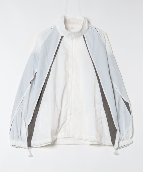 ROOPTOKYO（ループトウキョウ）の「▲DEFORMATION DESIGN JACKET/変形 デザインナイロンジャケット レイヤード Y2K（ナイロンジャケット・メンズ・ホワイト/グレー・M/XL/L）」の11枚目の写真