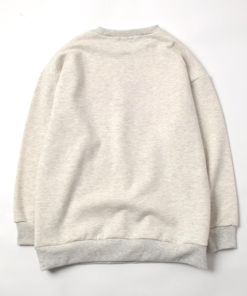 GLAZOS（グラソス）の「【あったか】裏起毛・フロントグラフィック刺繍トレーナー（スウェット・キッズ・オートミール/グレー/ネイビー・150cm/160cm/170cm/140cm）」の11枚目の写真