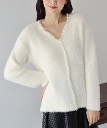 BLUEEAST（ブルーイースト）の「パール付きシャギーニット（ニット/セーター）」