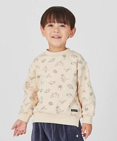 petit main（プティマイン）の「【プティプラ】BOYS長袖トレーナー（スウェット・キッズ・ダークブラウン/ライトグリーン/アイボリー/クリーム/レッド/ブルー/ホワイト系その他/ネイビー・80ｃｍ/90cm/110cm/120cm/130cm/100cm）」の4枚目の写真