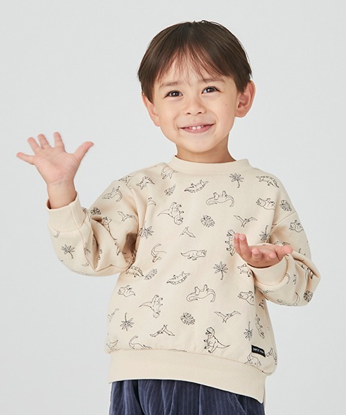 petit main（プティマイン）の「【プティプラ】BOYS長袖トレーナー（スウェット・キッズ・ダークブラウン/ライトグリーン/アイボリー/クリーム/レッド/ブルー/ホワイト系その他/ネイビー・80ｃｍ/90cm/110cm/120cm/130cm/100cm）」の12枚目の写真