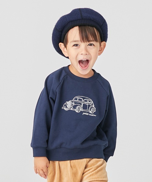 petit main（プティマイン）の「【プティプラ】BOYS長袖トレーナー（スウェット・キッズ・ダークブラウン/ライトグリーン/アイボリー/クリーム/レッド/ブルー/ホワイト系その他/ネイビー・80ｃｍ/90cm/110cm/120cm/130cm/100cm）」の20枚目の写真