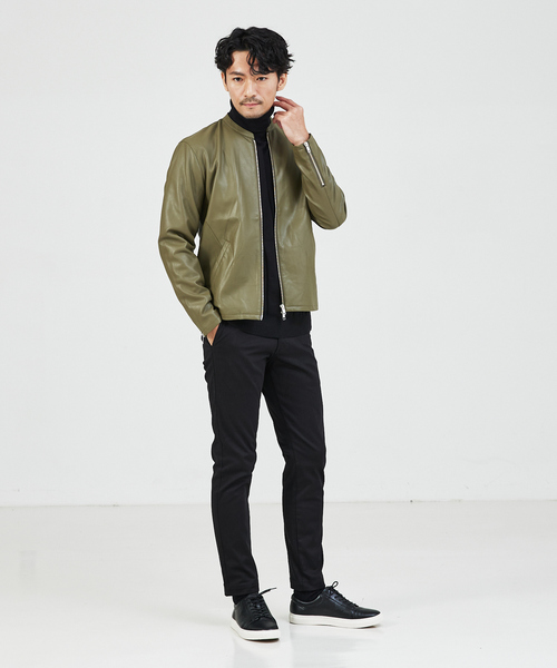 ABAHOUSE GRAY(アバハウスグレイ)の「【カシミアタッチ】シャドーストライプ タートルネック ニット(ニット/セーター・メンズ・グレイッシュベージュ/ブラック/ブルー/ホワイト・48/46)」の9枚目の写真