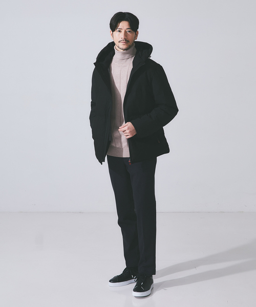 ABAHOUSE GRAY(アバハウスグレイ)の「【カシミアタッチ】シャドーストライプ タートルネック ニット(ニット/セーター・メンズ・グレイッシュベージュ/ブラック/ブルー/ホワイト・48/46)」の22枚目の写真
