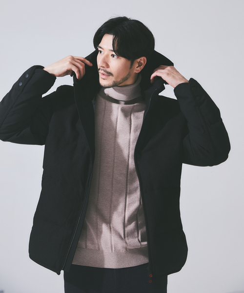 ABAHOUSE GRAY(アバハウスグレイ)の「【カシミアタッチ】シャドーストライプ タートルネック ニット(ニット/セーター・メンズ・グレイッシュベージュ/ブラック/ブルー/ホワイト・48/46)」の21枚目の写真