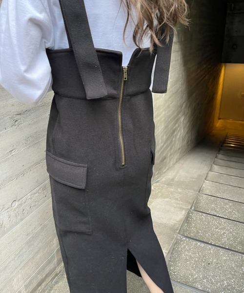 ハイウエストフロントZIPジャンスカ（スカート）｜SallyLunn（サリーラン）