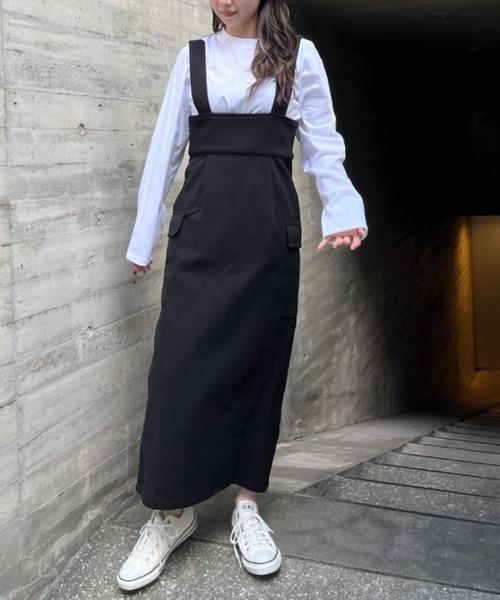 ハイウエストフロントZIPジャンスカ（スカート）｜SallyLunn（サリーラン）