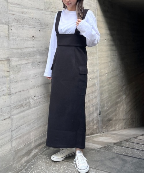 ハイウエストフロントZIPジャンスカ（スカート）｜SallyLunn（サリーラン）