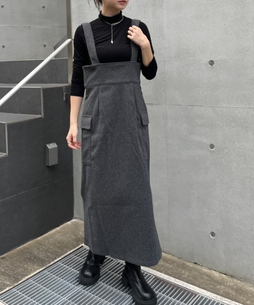 ハイウエストフロントZIPジャンスカ（スカート）｜SallyLunn（サリーラン）