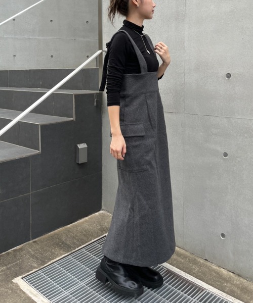 ハイウエストフロントZIPジャンスカ（スカート）｜SallyLunn（サリーラン）