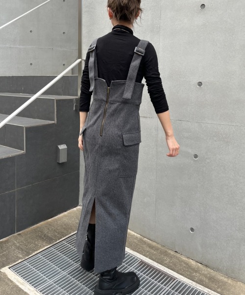 ハイウエストフロントZIPジャンスカ（スカート）｜SallyLunn（サリーラン）