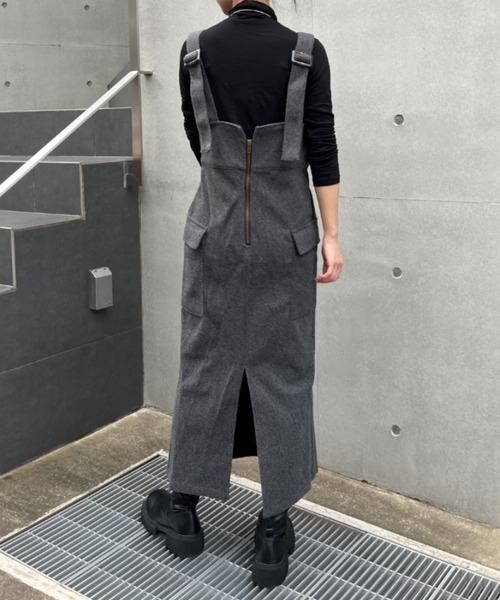 ハイウエストフロントZIPジャンスカ（スカート）｜SallyLunn（サリーラン）