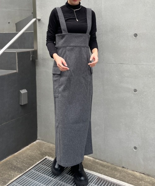 ハイウエストフロントZIPジャンスカ（スカート）｜SallyLunn（サリーラン）