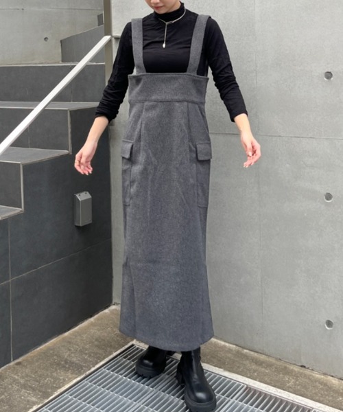 ハイウエストフロントZIPジャンスカ（スカート）｜SallyLunn（サリーラン）