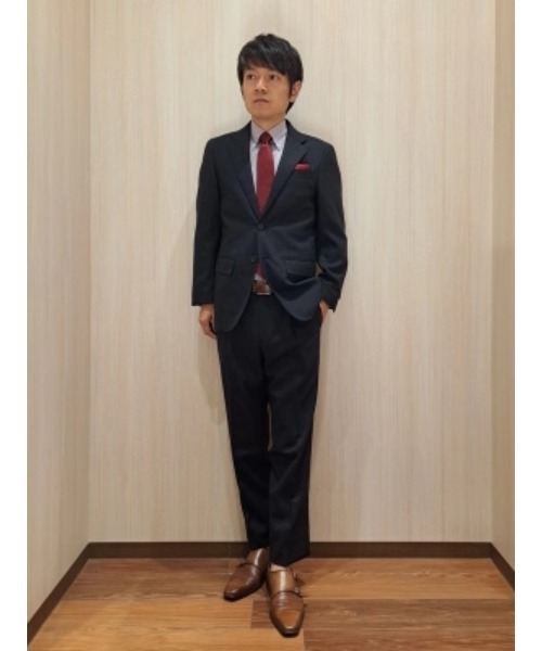 TRANS CONTINENTS(トランスコンチネンツ)の「TRANS CONTINENTS セットアップパンツ ウィンドペン チャコールグレー(スラックス・メンズ・チャコールグレー・M/LL/L/3L/S/SS)」の9枚目の写真