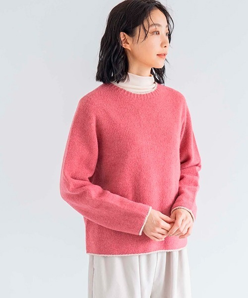 ラムウールカシミヤクルーネックセーター（ニット/セーター）｜D