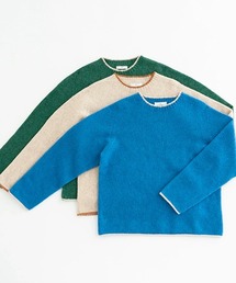 D（ディー）の「ラムウールカシミヤクルーネックセーター（ニット/セーター）」