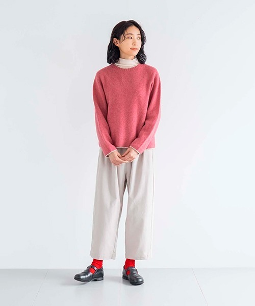 ラムウールカシミヤクルーネックセーター（ニット/セーター）｜D