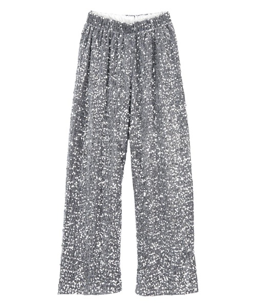 titivate スパンコールパンツ F シルバー titivate（ティティベイト）の「スパンコールパンツ（その他パンツ