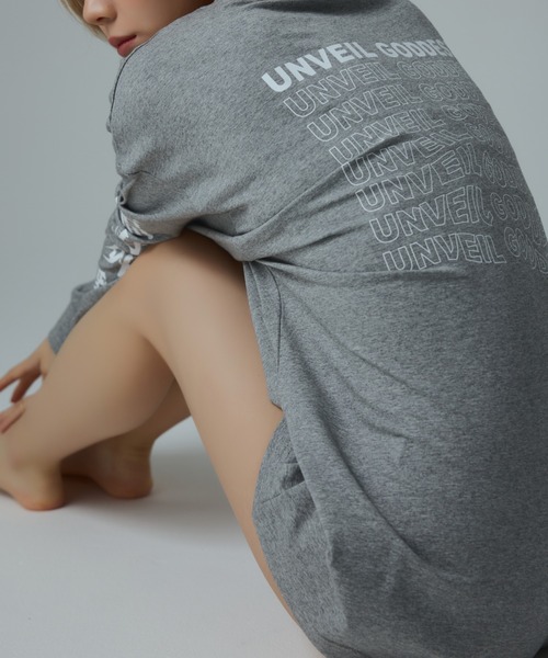 福寿外貌(フクジュガイボウ)の「【福寿外貌】オリジナルロゴロンT(Tシャツ/カットソー・レディース・ライトブルー/チャコールグレー/ホワイト/ライトグレー・フリー)」の13枚目の写真