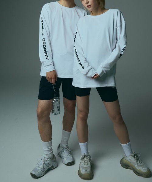 福寿外貌(フクジュガイボウ)の「【福寿外貌】オリジナルロゴロンT(Tシャツ/カットソー・レディース・ライトブルー/チャコールグレー/ホワイト/ライトグレー・フリー)」の6枚目の写真