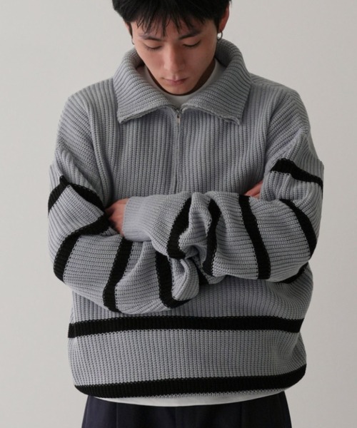 【セール】PANAP HALF ZIP KNIT（ニット/セーター）｜Bargiee（バージー）