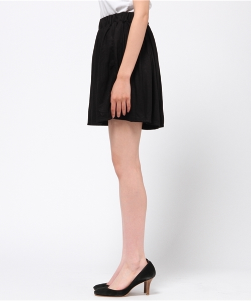 OUTLET（アウトレット）の「【Ciaopanic】天竺ギャザーキュロット（その他パンツ・レディース・ネイビー/ブラック/チャコールグレー/グレー・FREE）」の9枚目の写真