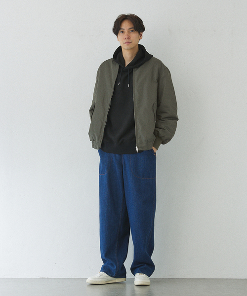 417 EDIFICE(フォーワンセブンエディフィス)の「ミリタリー 中綿MA-1 ブルゾン(MA-1・メンズ・ブラック/カーキ/チャコールグレー・LARGE/MEDIUM)」の6枚目の写真