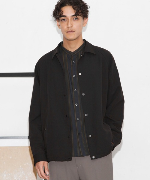 NANO universe（ナノユニバース）の「イタリアンドットリラックスコーチジャケット（その他アウター・メンズ・ブラック/チャコール/ブラウン・L/S/M）」の2枚目の写真