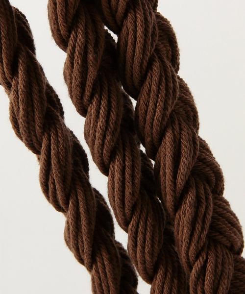 Another Edition(アナザーエディション)の「 マクラメショルダーバック/AE Macrame SHLD◆(ショルダーバッグ・レディース・オフホワイト/ブラウン・フリー)」の5枚目の写真