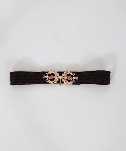 axes femme（アクシーズファム）の「しずく付クラシカルゴムベルト（ベルト・レディース・ブルー/ラベンダー/キナリ/ピンク・FREE）」の5枚目の写真