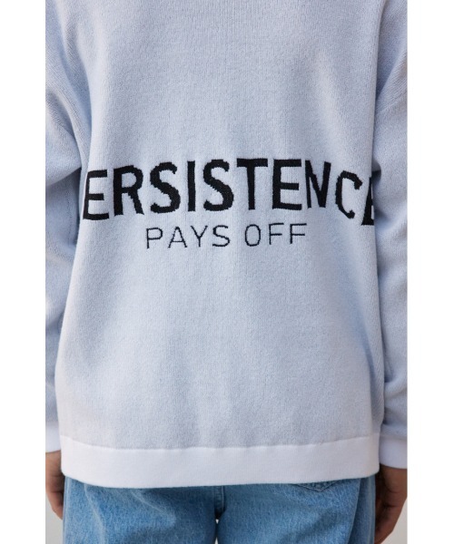 AZUL by moussy（アズールバイマウジー）の「バックロゴジャガードカーディガン（カーディガン/ボレロ・メンズ・ホワイト/ブラック・MEDIUM/LARGE）」の12枚目の写真