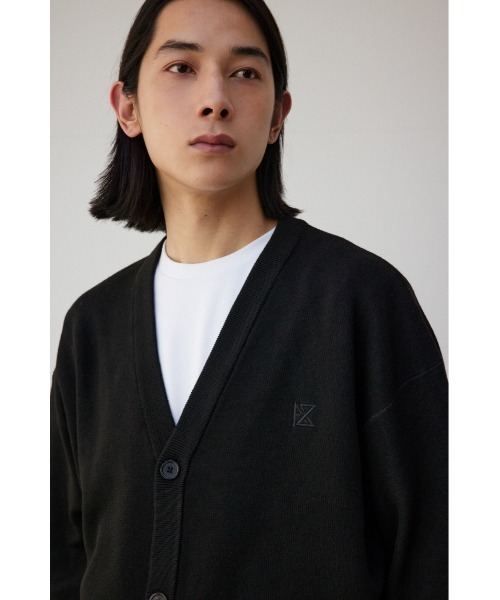 AZUL by moussy（アズールバイマウジー）の「バックロゴジャガードカーディガン（カーディガン/ボレロ・メンズ・ホワイト/ブラック・MEDIUM/LARGE）」の14枚目の写真